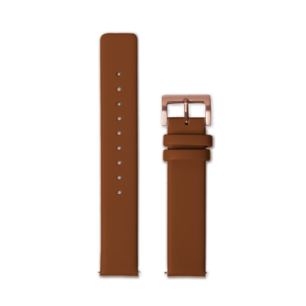 Leather Straps - Brown leather with Rosegold buckle
